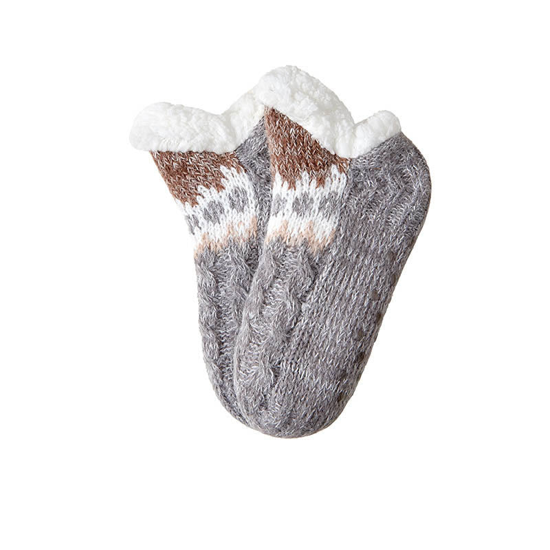Plus Size Lambswool Slipper Socks