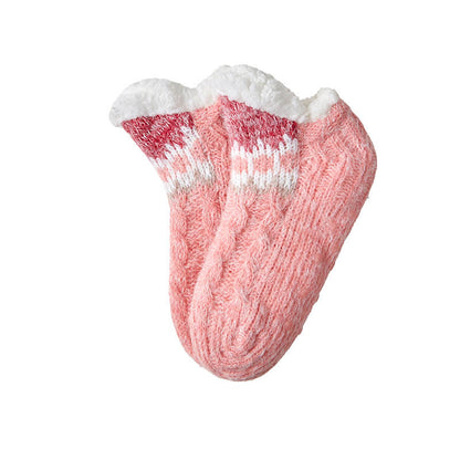 Plus Size Lambswool Slipper Socks - Pink - EU36-41(US3-7.5) - image 6