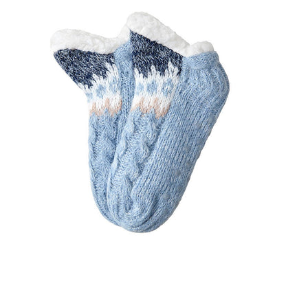 Plus Size Lambswool Slipper Socks - Blue - EU36-41(US3-7.5) - image 8