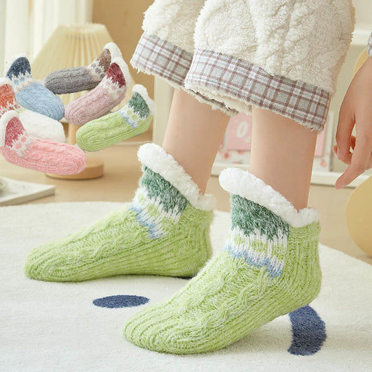 Plus Size Lambswool Slipper Socks