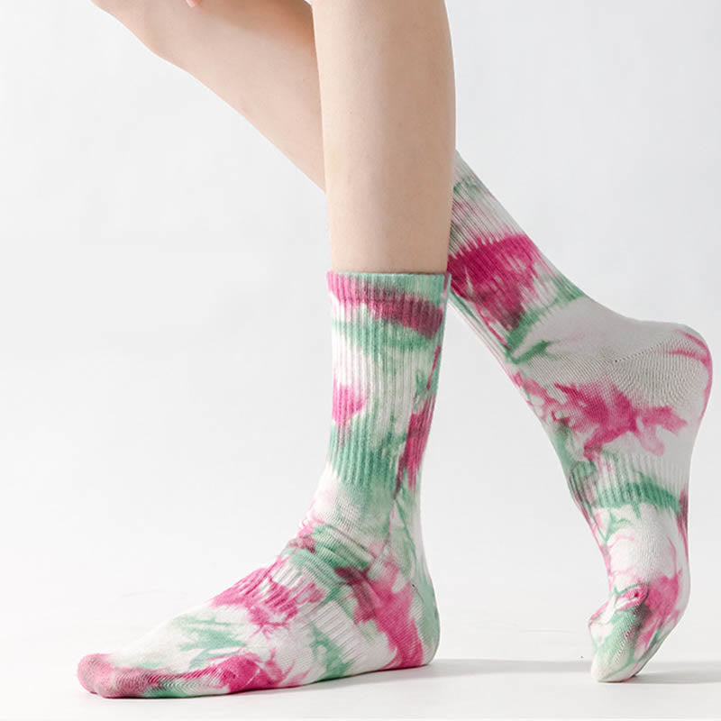 Fashion Tie Dye Quarter Socks(5 Pairs) - image 3
