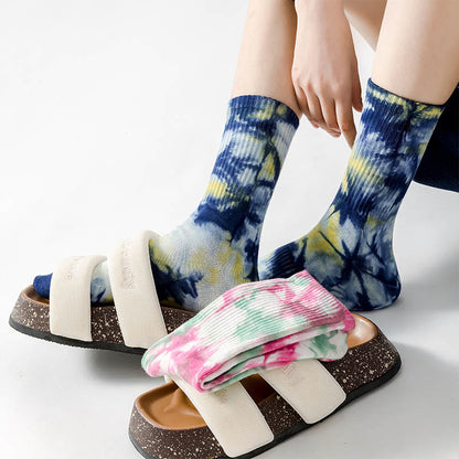 Fashion Tie Dye Quarter Socks(5 Pairs) - image 6