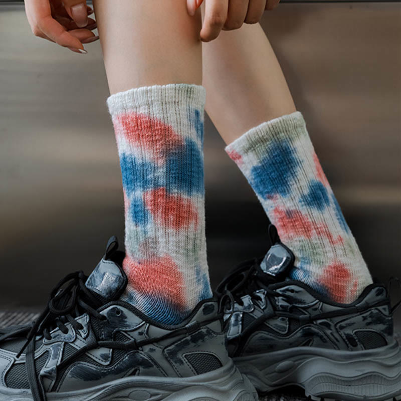 Workwear Tie Dye Quarter Socks(3 Pairs) - image 3