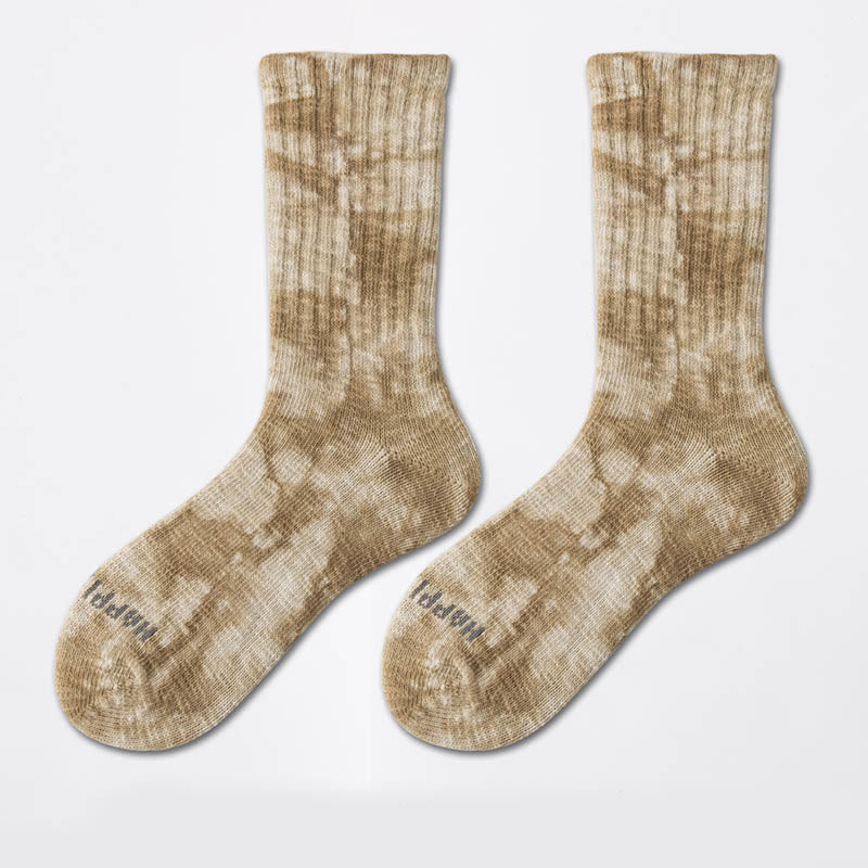 Workwear Tie Dye Quarter Socks(3 Pairs) - Coffee - EU38-43(US5-9) - image 12