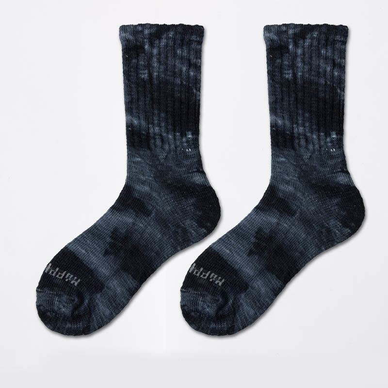 Workwear Tie Dye Quarter Socks(3 Pairs) - Black - EU38-43(US5-9) - image 7