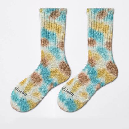 Workwear Tie Dye Quarter Socks(3 Pairs) - Brown - EU38-43(US5-9) - image 9