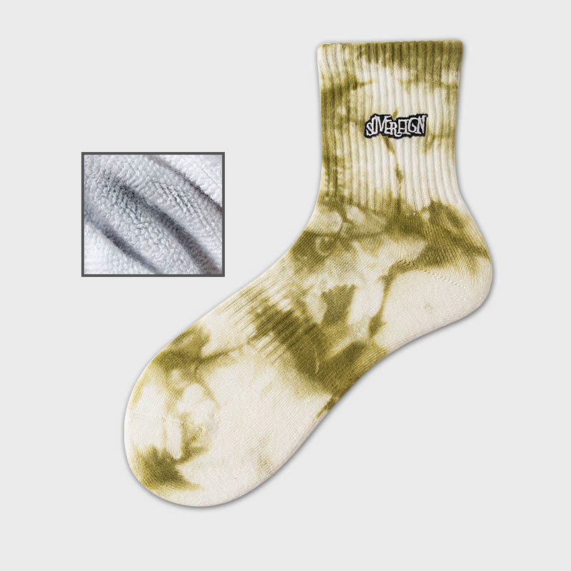 Letter Embroidery Quarter Socks(3 Pairs) - Light Green - EU37-43(US4-9) - image 9