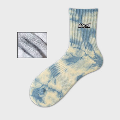 Letter Embroidery Quarter Socks(3 Pairs) - Light Blue - EU37-43(US4-9) - image 8