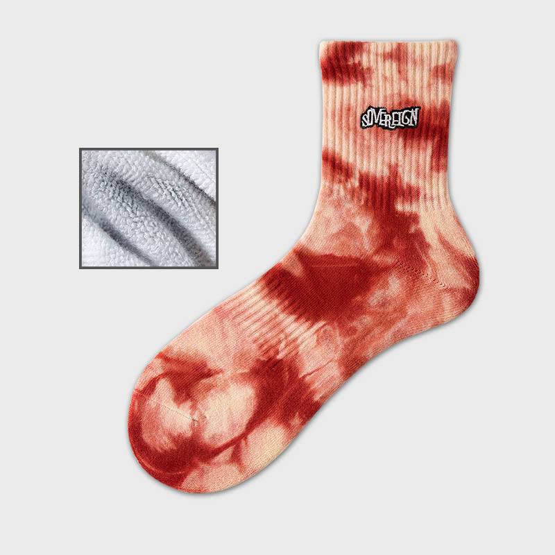 Letter Embroidery Quarter Socks(3 Pairs) - Red - EU37-43(US4-9) - image 12