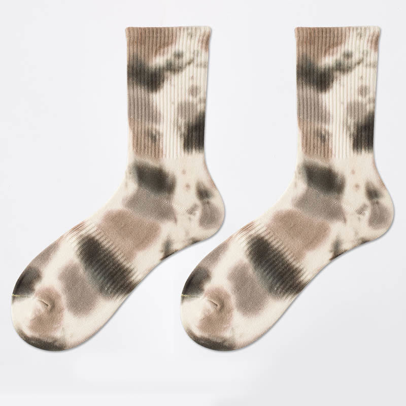 Polka Dot Tie Dye Quarter Socks(4 Pairs) - image 8