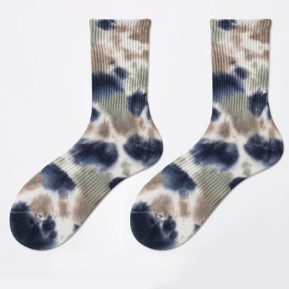 Polka Dot Tie Dye Quarter Socks(4 Pairs) - image 7
