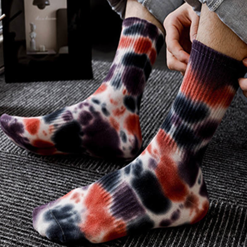 Polka Dot Tie Dye Quarter Socks(4 Pairs) - image 5