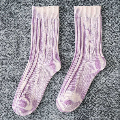 Retro Quarter Socks(3 Pairs) - Purple - EU37-41(US4-7.5) - image 6
