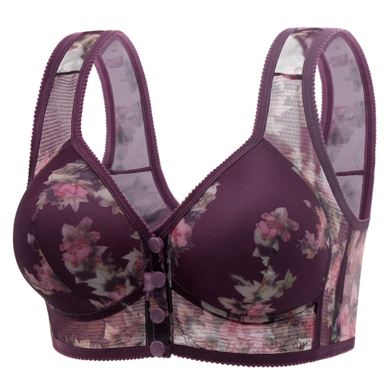 Ultra Soft Wireless Bra - Purple - 5XL - image 2