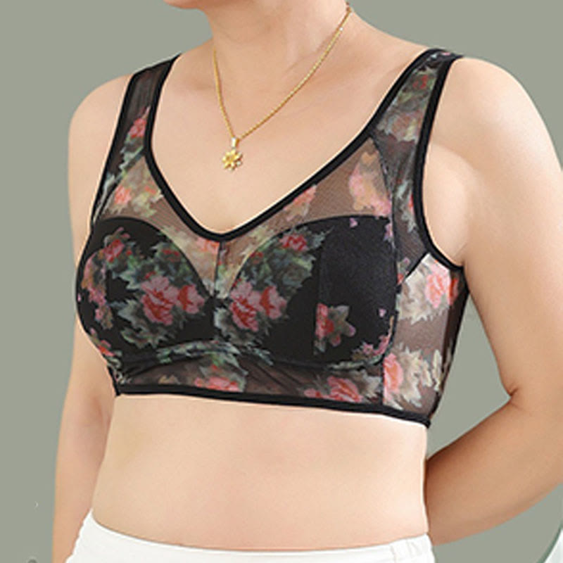 Mesh Printed Wireless Bras(2 Packs) - image 1