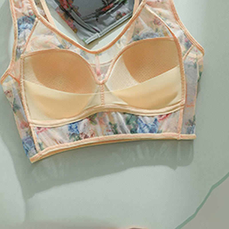 Mesh Printed Wireless Bras(2 Packs) - image 8