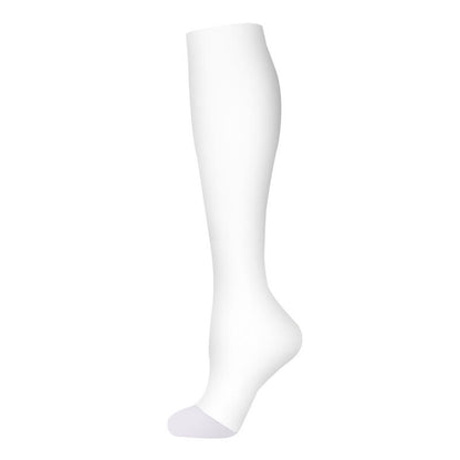 Classic Color Open Toe Compression Socks(5 Pairs) - White - S/M - image 7