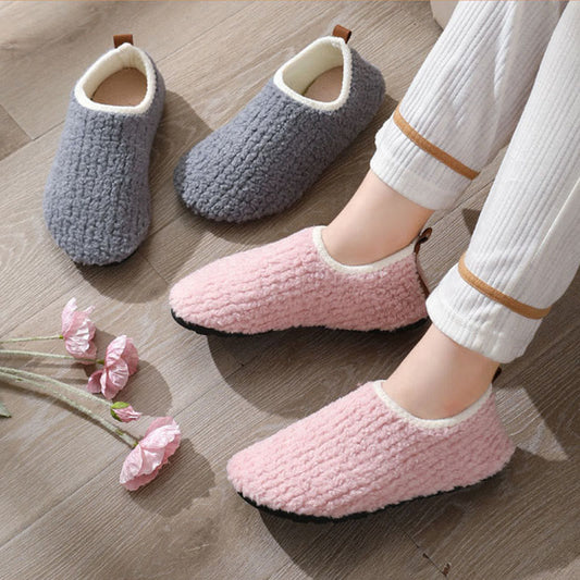 Plus Size Fuzzy Curly Fur Slippers - image 0