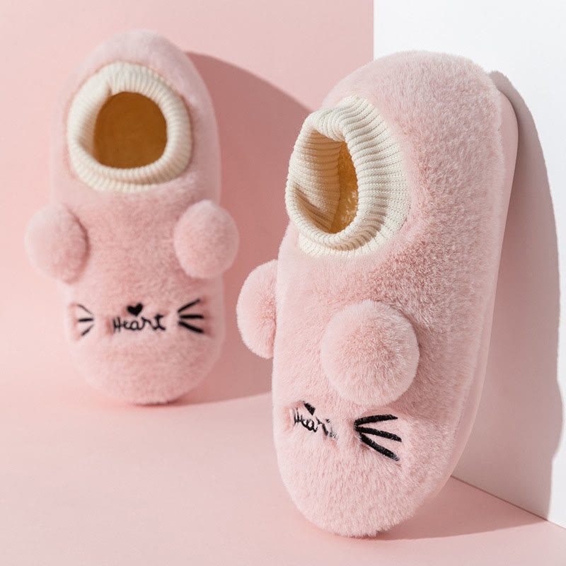Plus Size Cartoon Cat Slippers - Pink - EU43-44(US9-10) - image 9