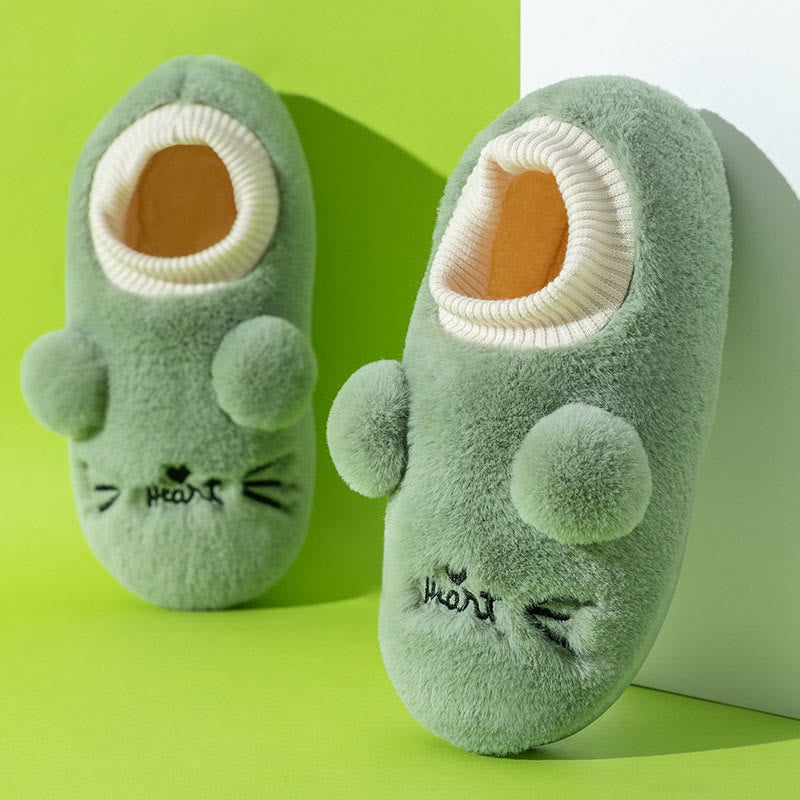 Plus Size Cartoon Cat Slippers - Green - EU43-44(US9-10) - image 11