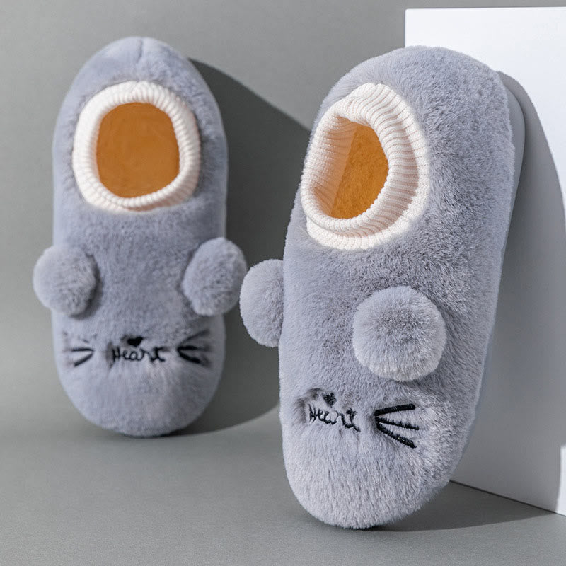 Plus Size Cartoon Cat Slippers - Grey - EU43-44(US9-10) - image 10