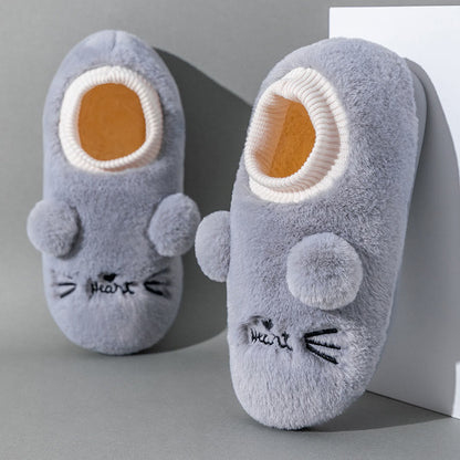 Plus Size Cartoon Cat Slippers - Grey - EU43-44(US9-10) - image 10