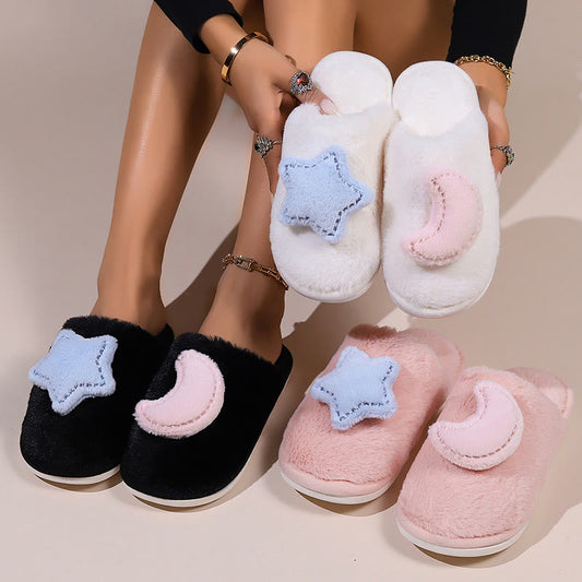 Plus Size Moon Stars Slippers - image 0