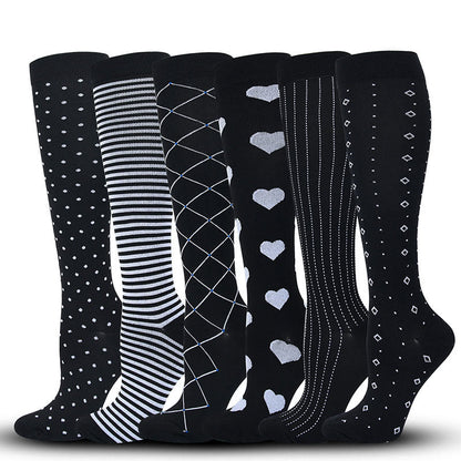 Lines Love Stripes Compression Socks(6 Pairs) - Multicolor - S/M - image 1