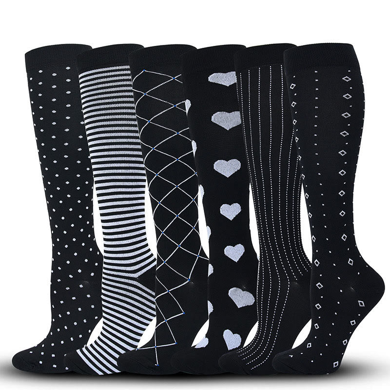 Lines Love Stripes Compression Socks(6 Pairs) - Multicolor - S/M - image 0