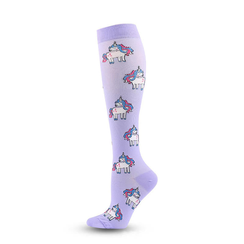 Unicorn Animal Compression Socks(4 Pairs)