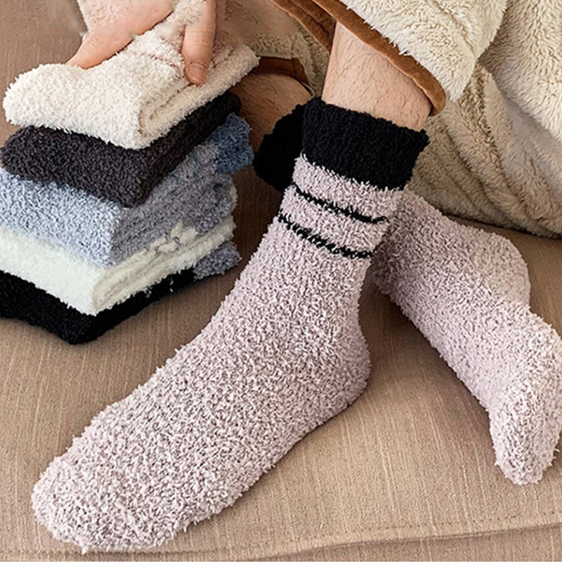 Coral Fleece Quarter Socks(6 Pairs) - image 3