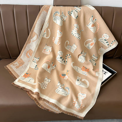 Soft Large Cat Scarf - Khaki - One Size - image 8