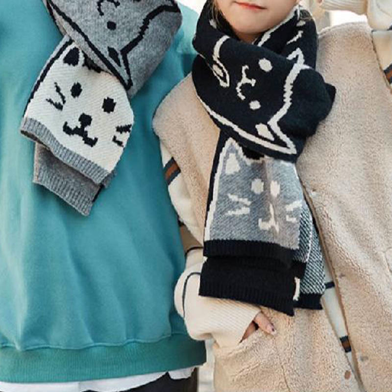 Black White Cat Couple Blanket Scarf - image 3