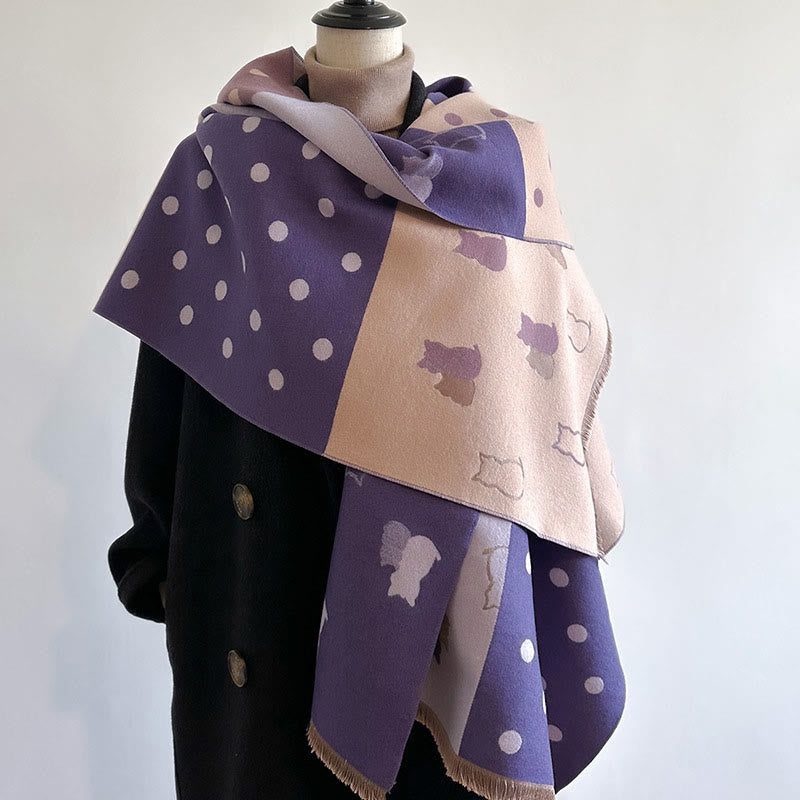 Polka Dots Soft Blanket Scarf - image 3