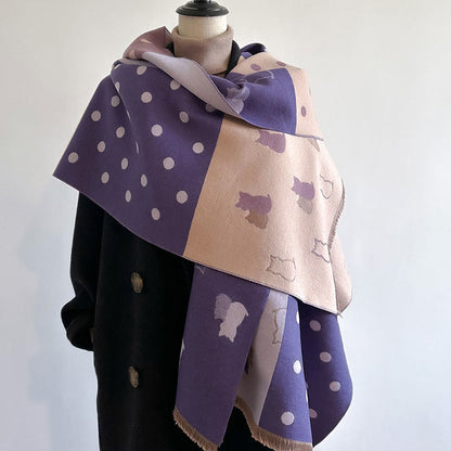 Polka Dots Soft Blanket Scarf - image 3
