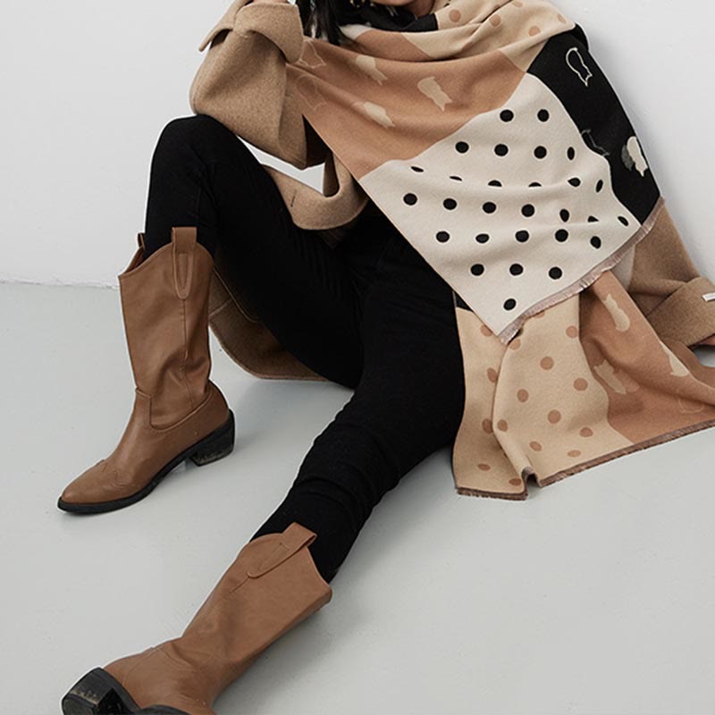 Polka Dots Soft Blanket Scarf - image 2