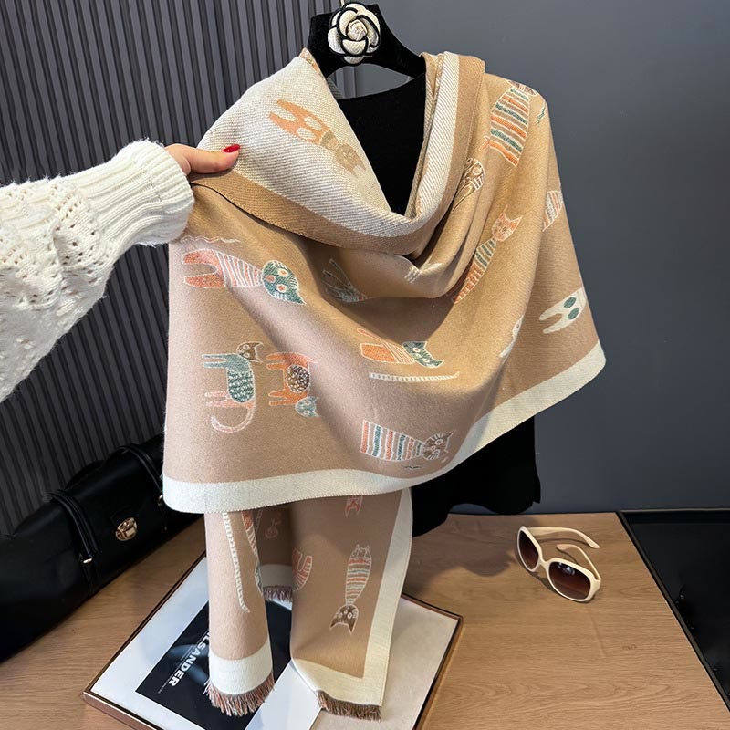 Cute Painting Blanket Scarf - image 4