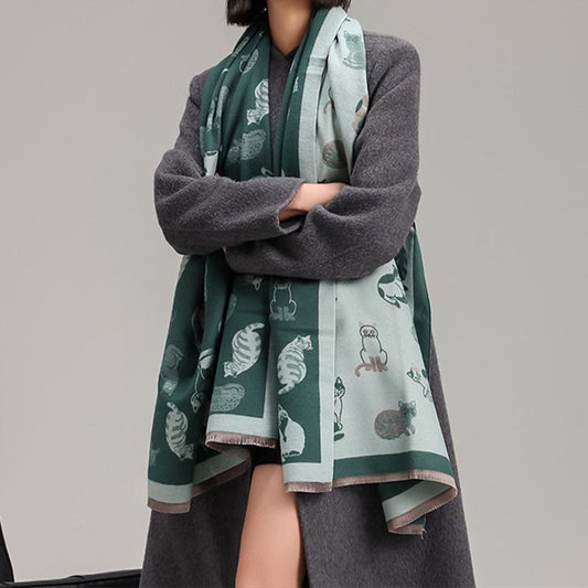 Stylish Cat Soft Blanket Scarf - image 1
