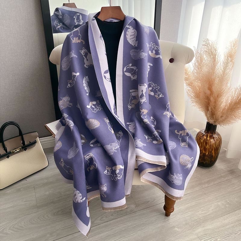 Stylish Cat Soft Blanket Scarf - image 5