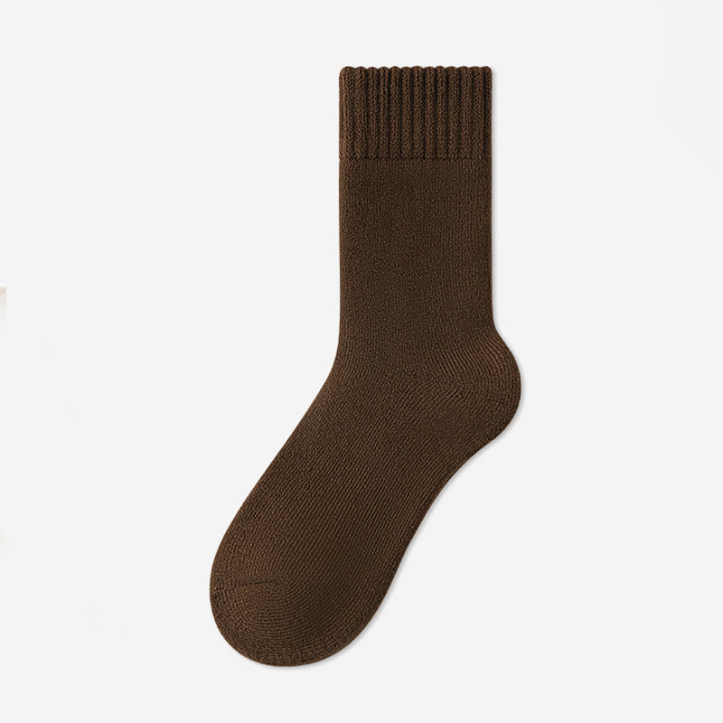 Solid Color Versatile Quarter Socks(5 Pairs) - Brown - EU39-45(US6-11) - image 10