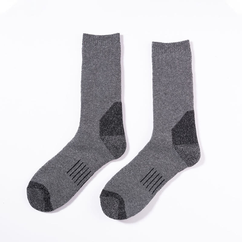 Skiing Warm Crew Socks(5 Pairs) - Dark Grey - EU39-42(US6-8.5) - image 2