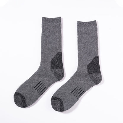 Skiing Warm Crew Socks(5 Pairs) - Dark Grey - EU39-42(US6-8.5) - image 2