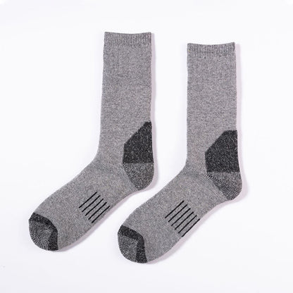 Skiing Warm Crew Socks(5 Pairs) - Light Gray - EU39-42(US6-8.5) - image 3