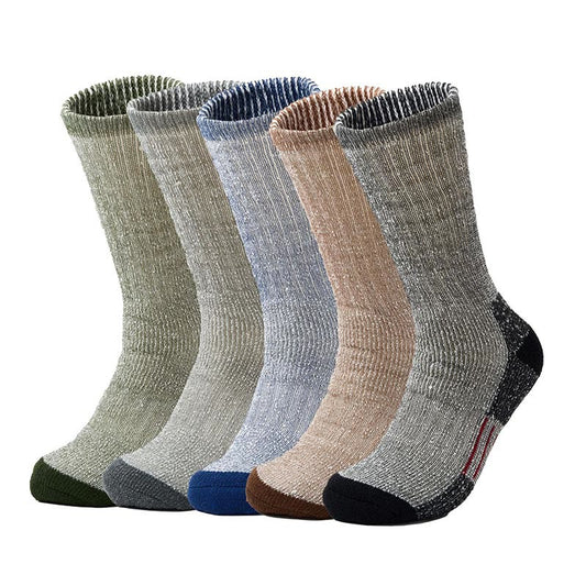Chunky Needle Soft Crew Socks(5 Pairs) - Multicolor - EU40-44(US10-13) - image 0