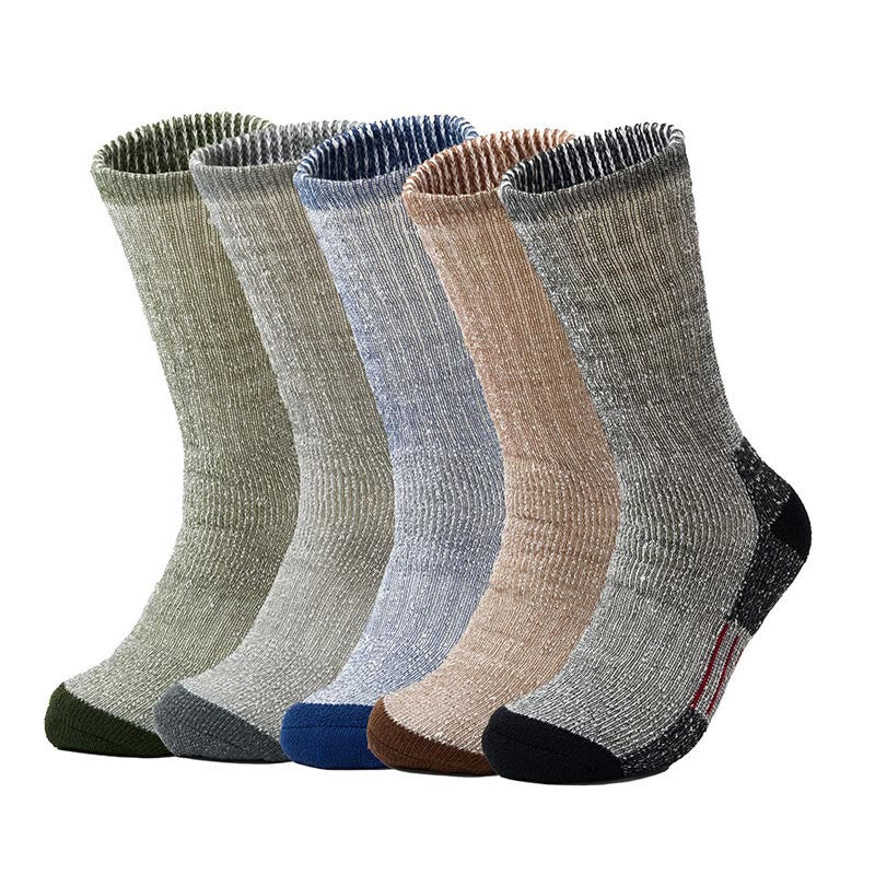 Chunky Needle Soft Crew Socks(5 Pairs) - Multicolor - EU40-44(US10-13) - image 0