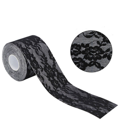 Disposable Invisible Lifting Lace Nipple Tape(2 Rolls) - Black - image 2
