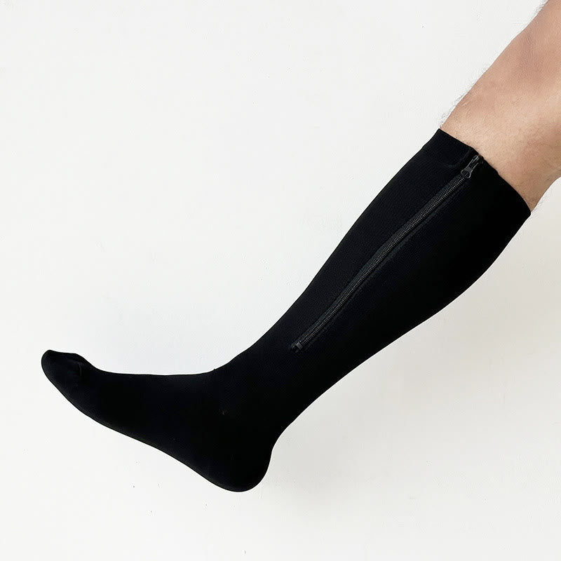 Plus Size Classic Zipper Compression Socks 2XL-7XL(3 Pairs) - image 2