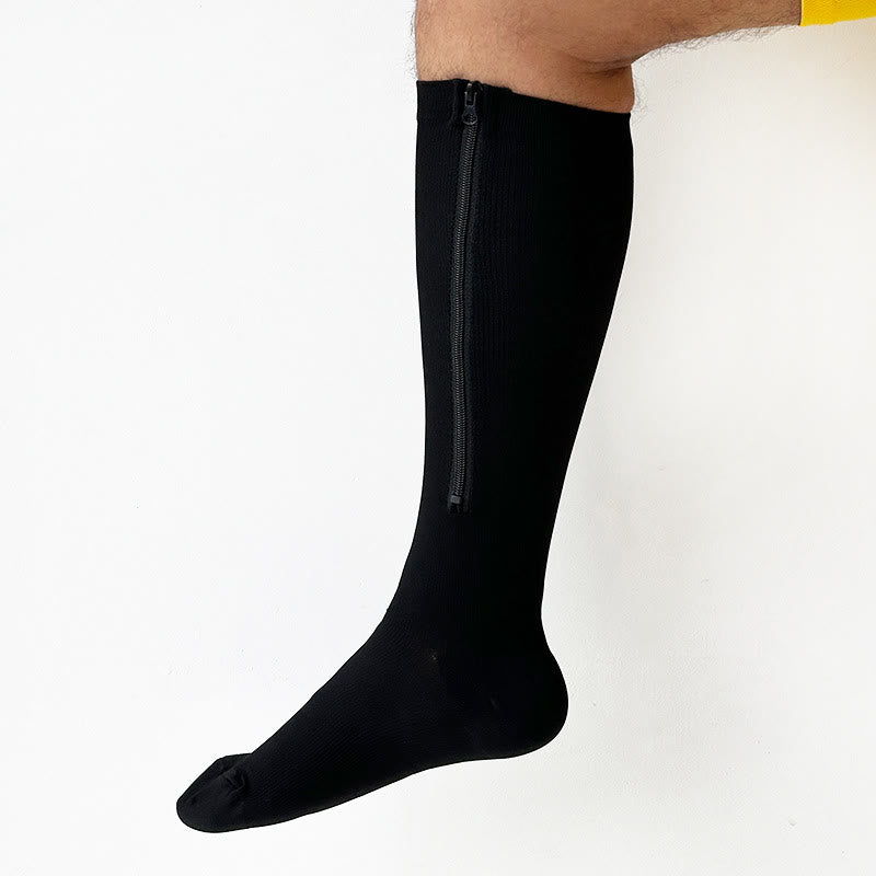 Plus Size Classic Zipper Compression Socks 2XL-7XL(3 Pairs) - image 2