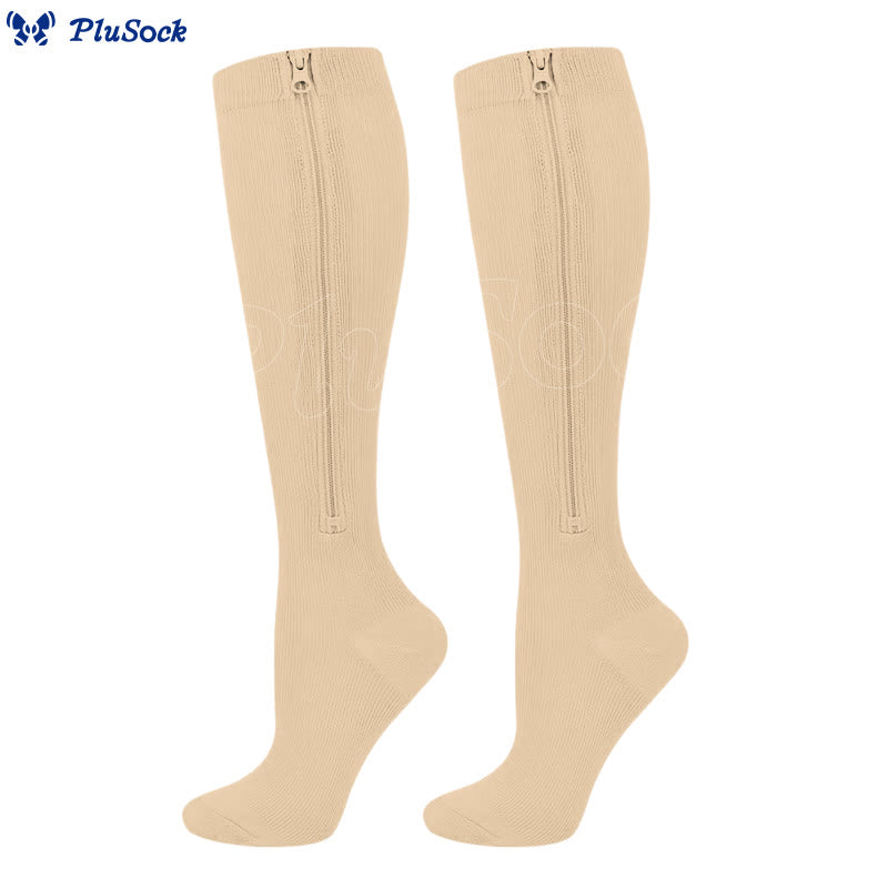 Plus Size Classic Zipper Compression Socks 2XL-7XL(3 Pairs) - image 11