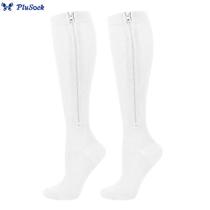 Plus Size Classic Zipper Compression Socks 2XL-7XL(3 Pairs) - image 8